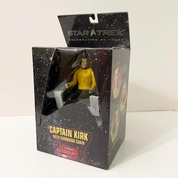 2006 Star Trek Captain Kirk with Command Chair Diamond Select Art Asylum Flaws - Picture 3 of 16
